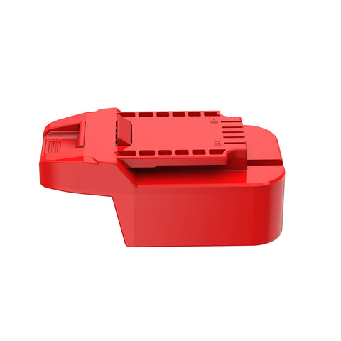 X-Adapter Bauer 20V MAX to M18 red lithium compatibility slot for extended tool runtime.