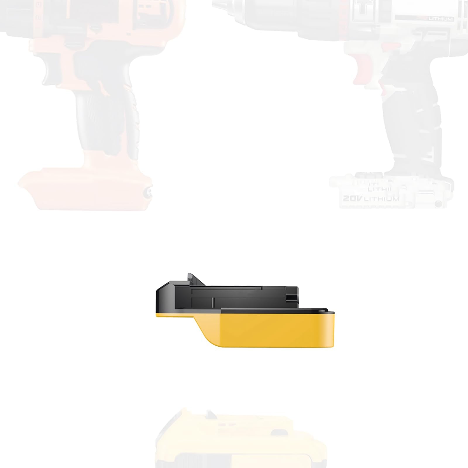 X-Adapter front view showing the Dewalt 20V Max adapter for easy installation