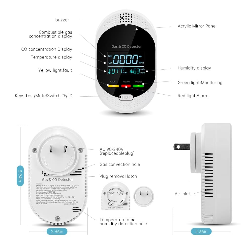 X-BFSMTH detector readings for quick gas risk assessment at a glance.