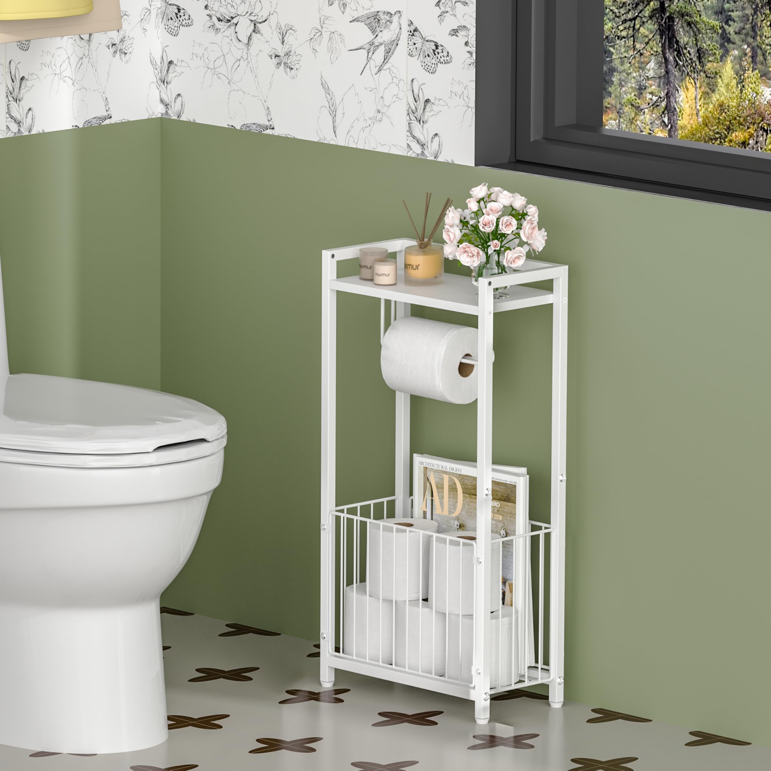 X-cosrack bottom mesh basket stores magazines neatly for clutter-free spaces