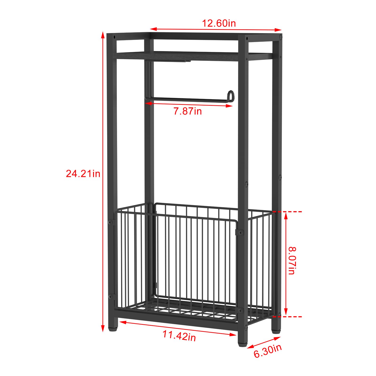 X-cosrack bottom wire basket stores magazines neatly and within reach.