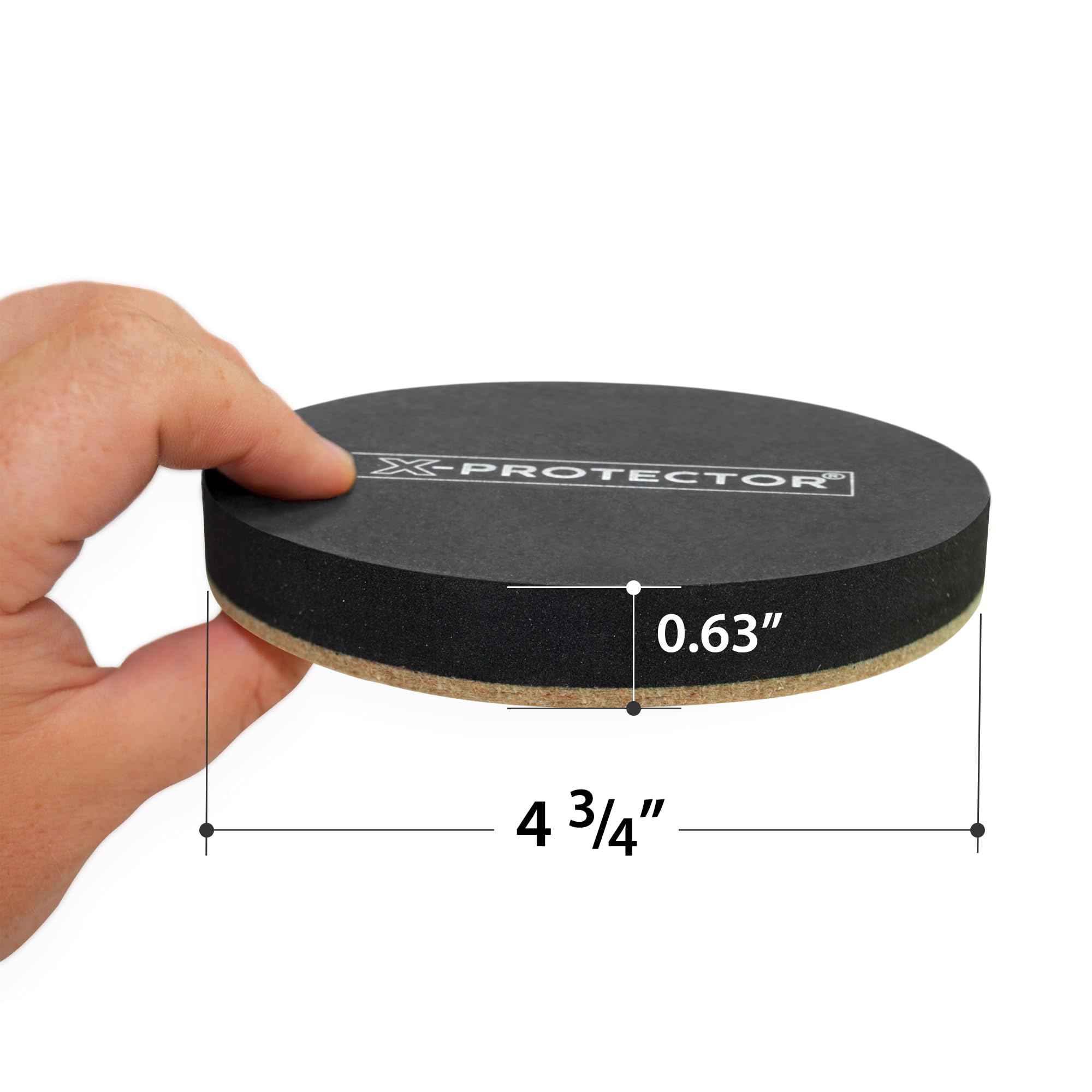 X-Protector 4-3/4-inch sliders easing furniture relocation with even weight distribution.