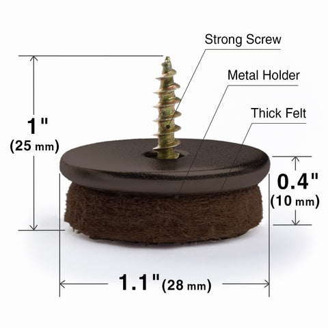 X-Protector brown floor protector keeps furniture stable while protecting wood.