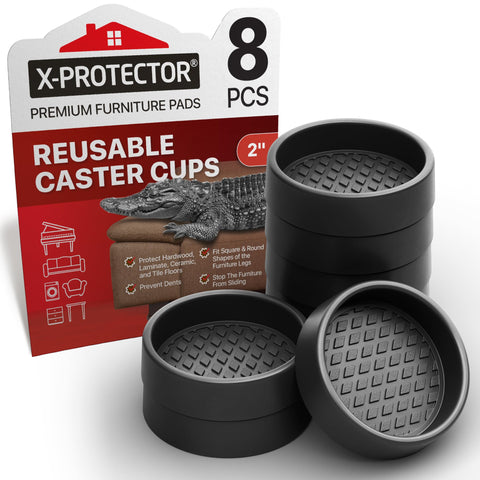 X-Protector caster cups 2-inch round pads protect floors