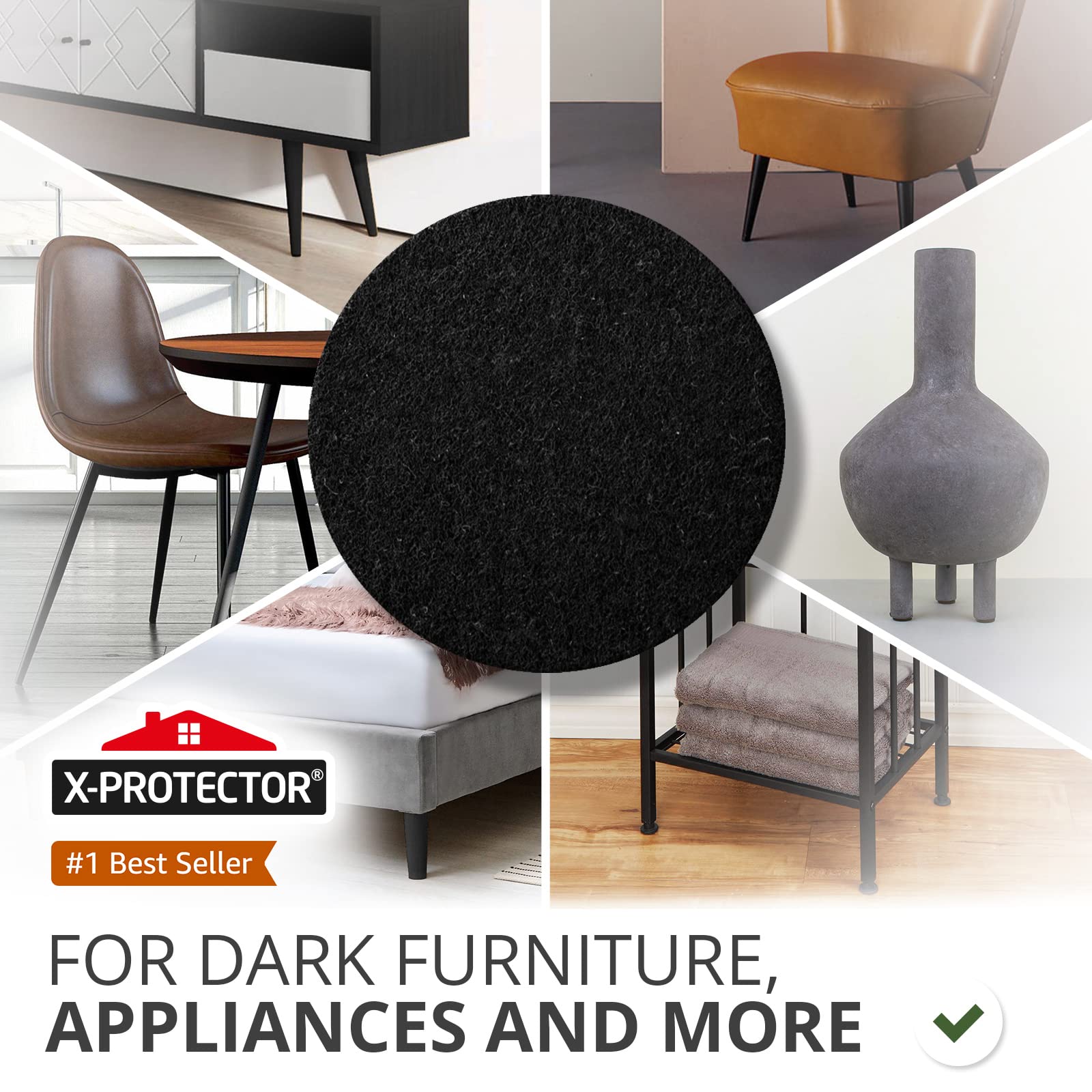 X-Protector chair leg pads in action prevent scuffs on hardwood floors