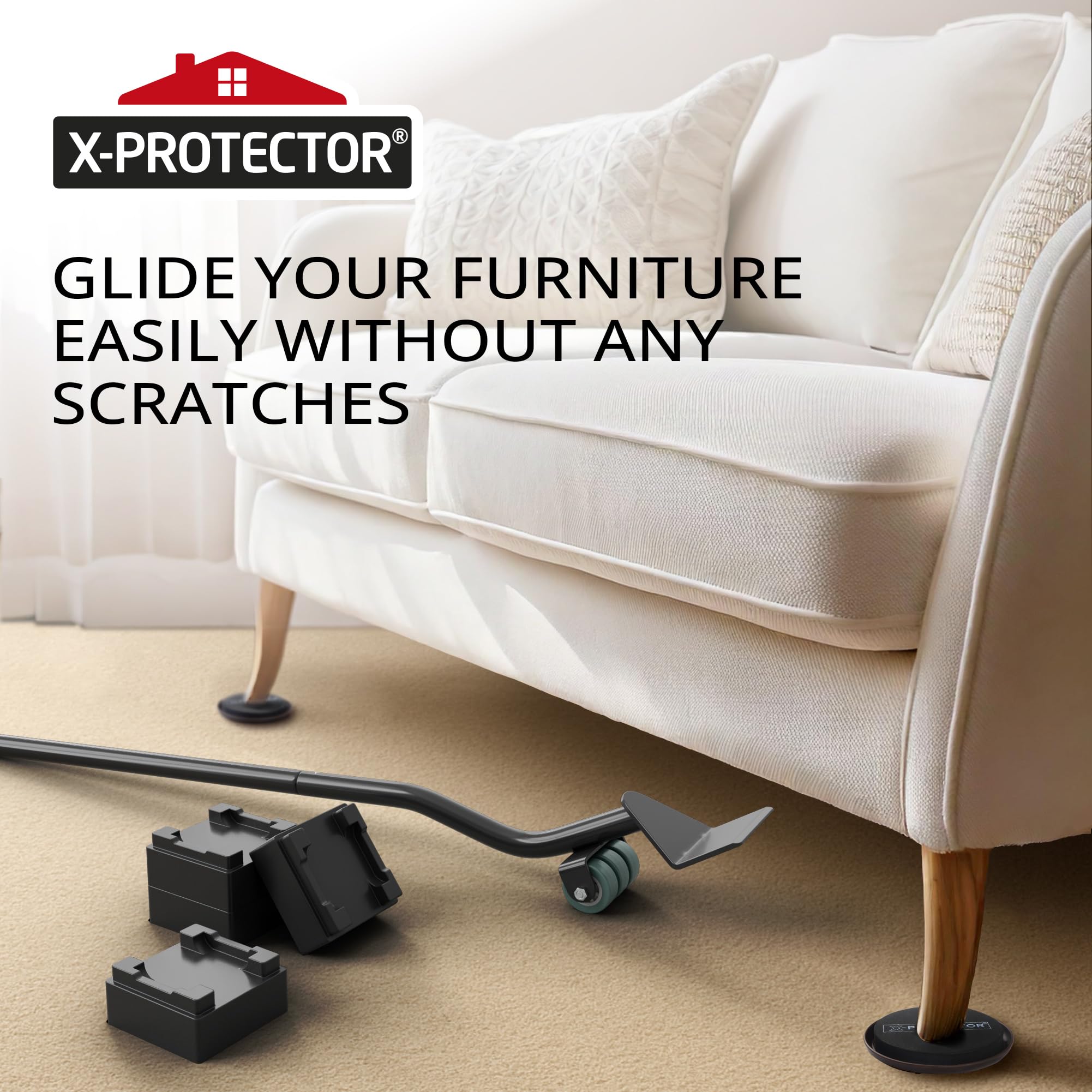 X-Protector complete moving set displayed for easy carpet transitions