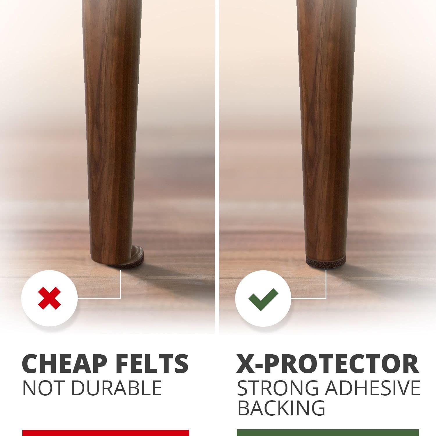 X-Protector eco-friendly felt pads made from recycled fibers