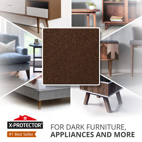 X-Protector felt material close-up shows durable padding for floor protection.