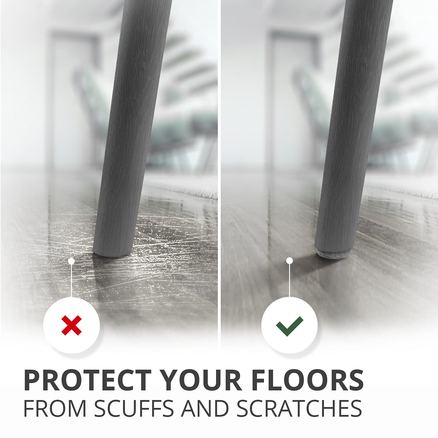 X-Protector 2-1x2 inch pads for chairs and tables