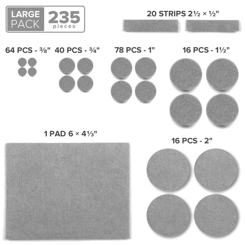 X-Protector 3/8 inch pads ideal for small furniture feet