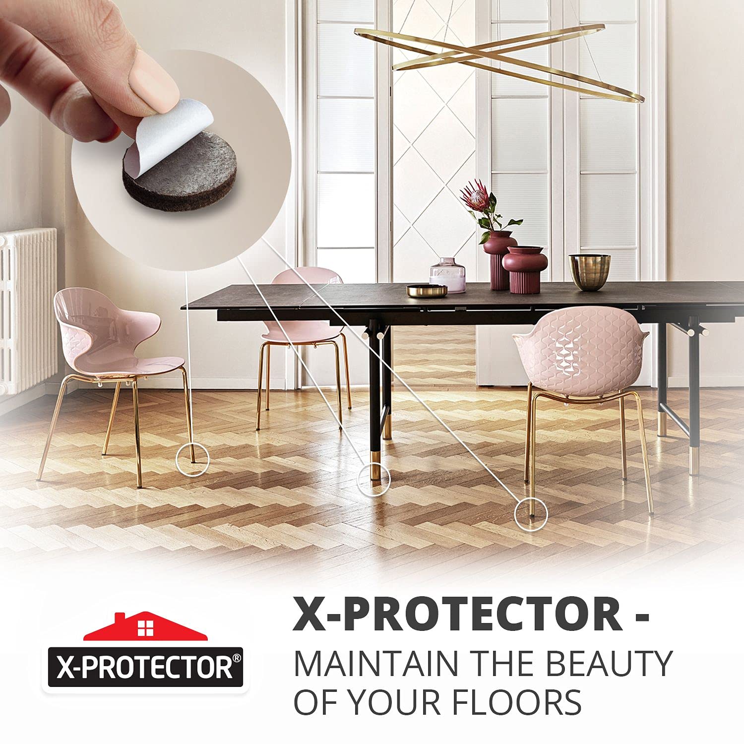 X-Protector floor protection for hardwood and laminate surfaces