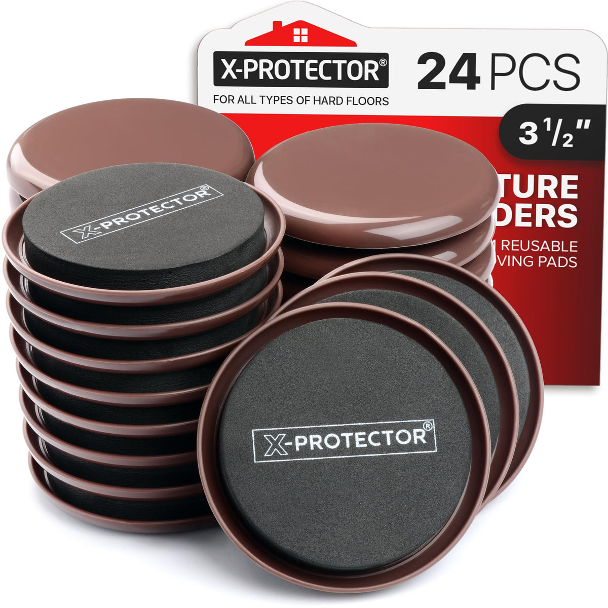 X-Protector furniture sliders on carpet enabling smooth movement of heavy furniture