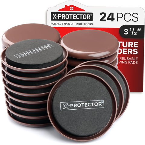 X-Protector furniture sliders on carpet enabling smooth movement of heavy furniture