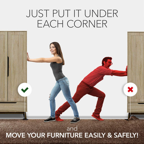 X-PROTECTOR move easily with glide pads on carpeted floors