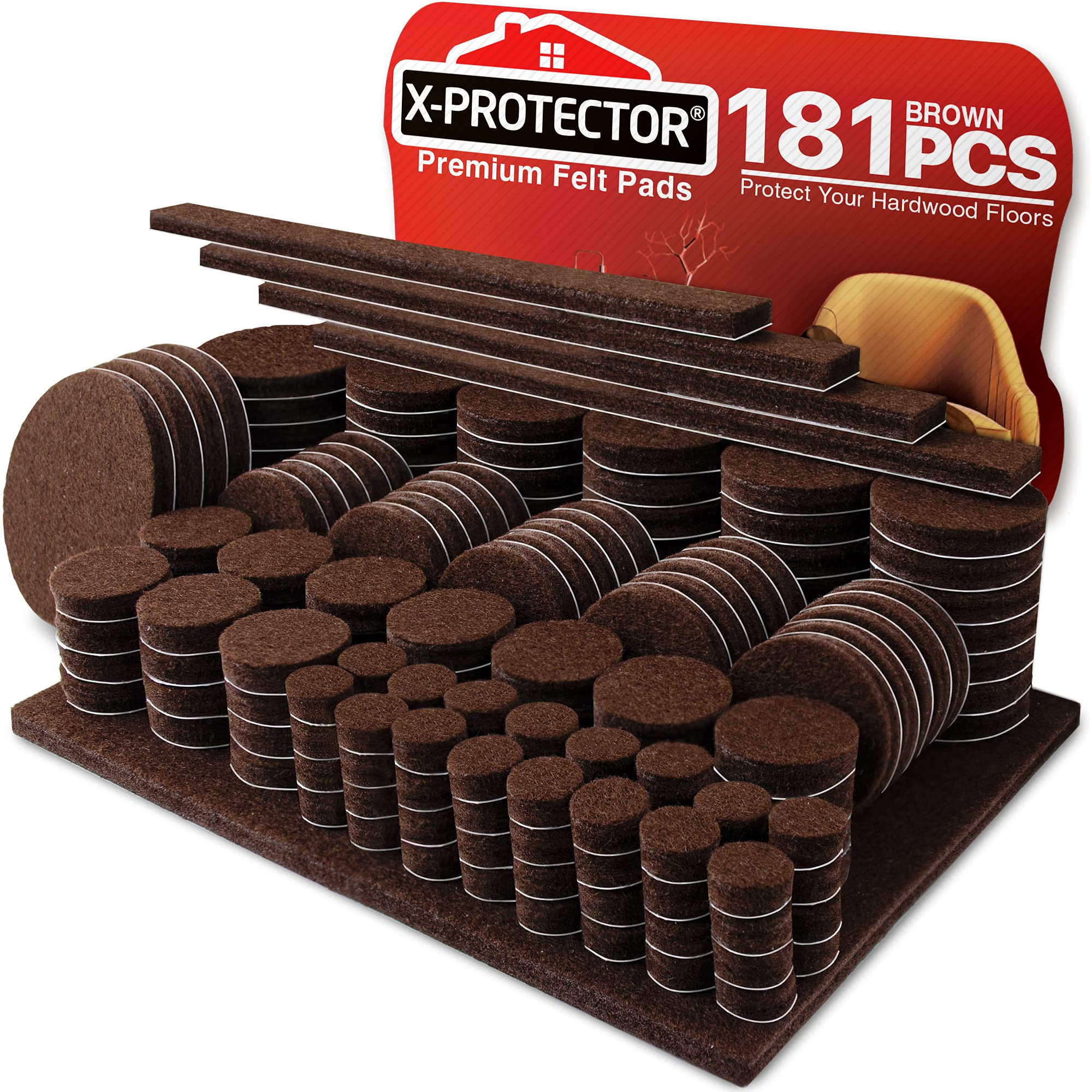 X-Protector premium felt pads pack protecting floors from scratches