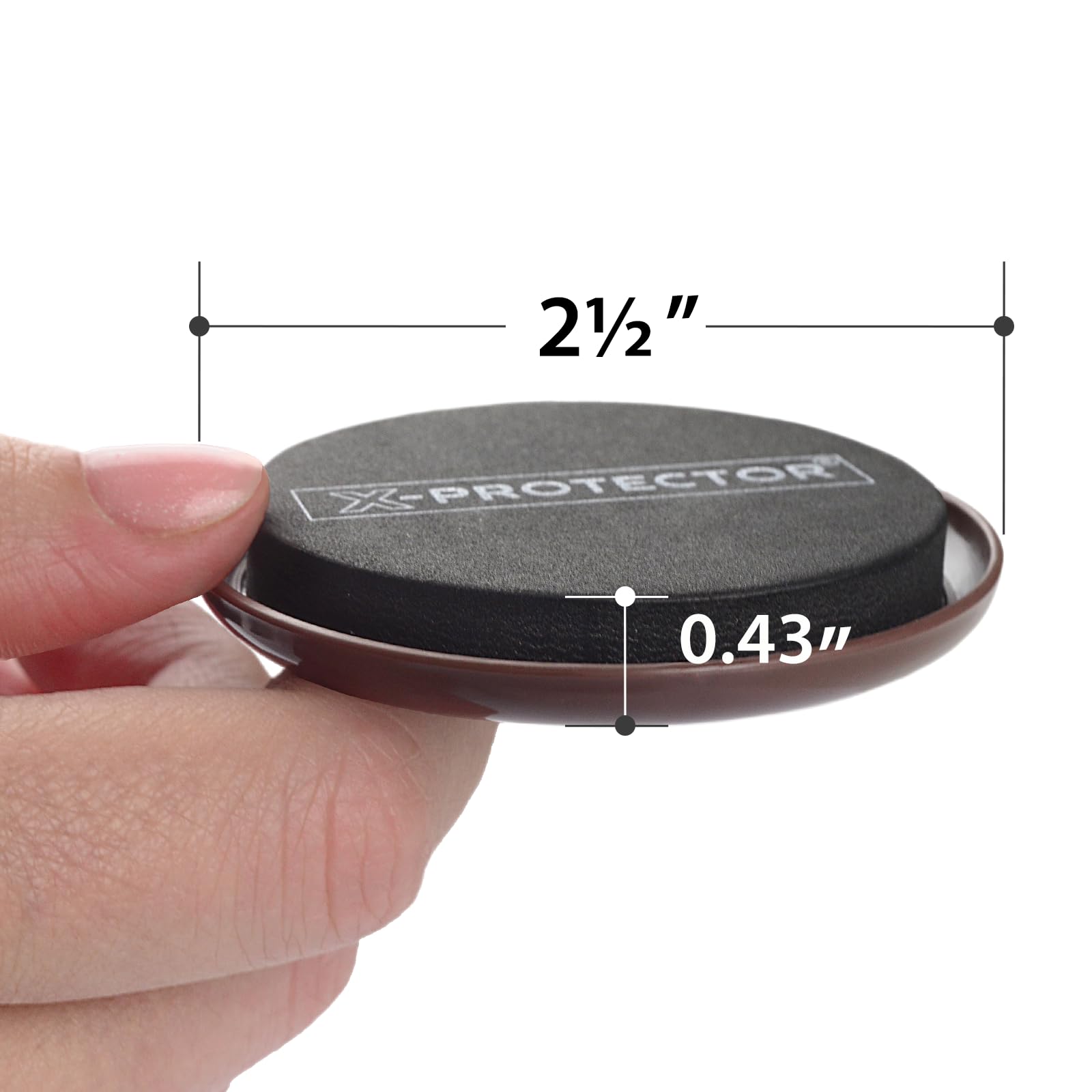 X-PROTECTOR slider under sofa on carpet reduces floor scratches