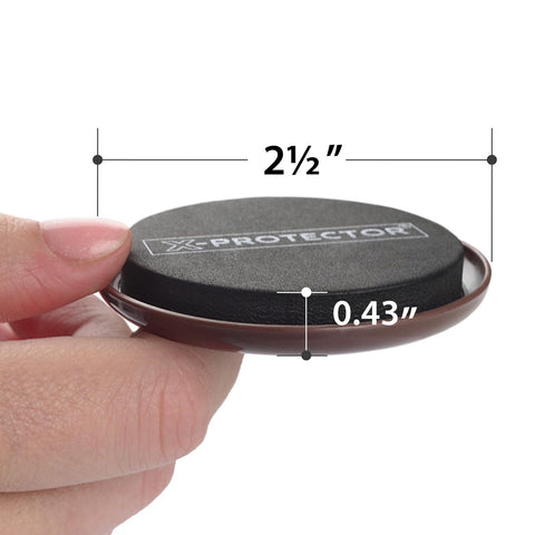 X-PROTECTOR slider under sofa on carpet reduces floor scratches