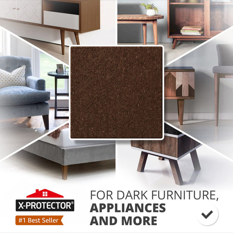 X-Protector square felt pad with strong adhesive for secure chair protection.