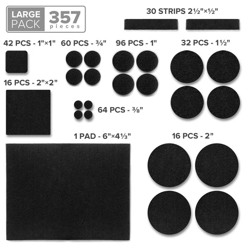 X-Protector strong adhesive pads stay securely attached to furniture feet