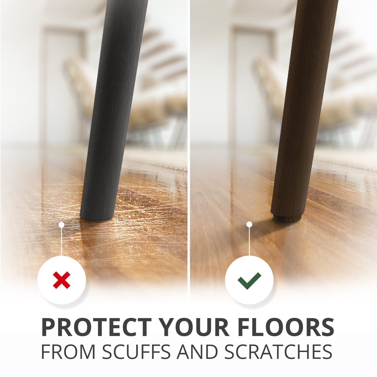 X-Protector thick felt pad with strong adhesive for lasting protection.