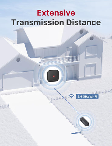 Mailbox alarm mounted on a wall-mount in a homes exterior