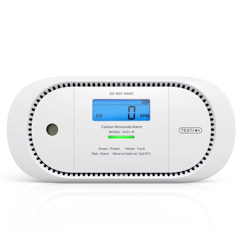 X-Sense XC01-R LCD display shows real-time CO levels for quick awareness