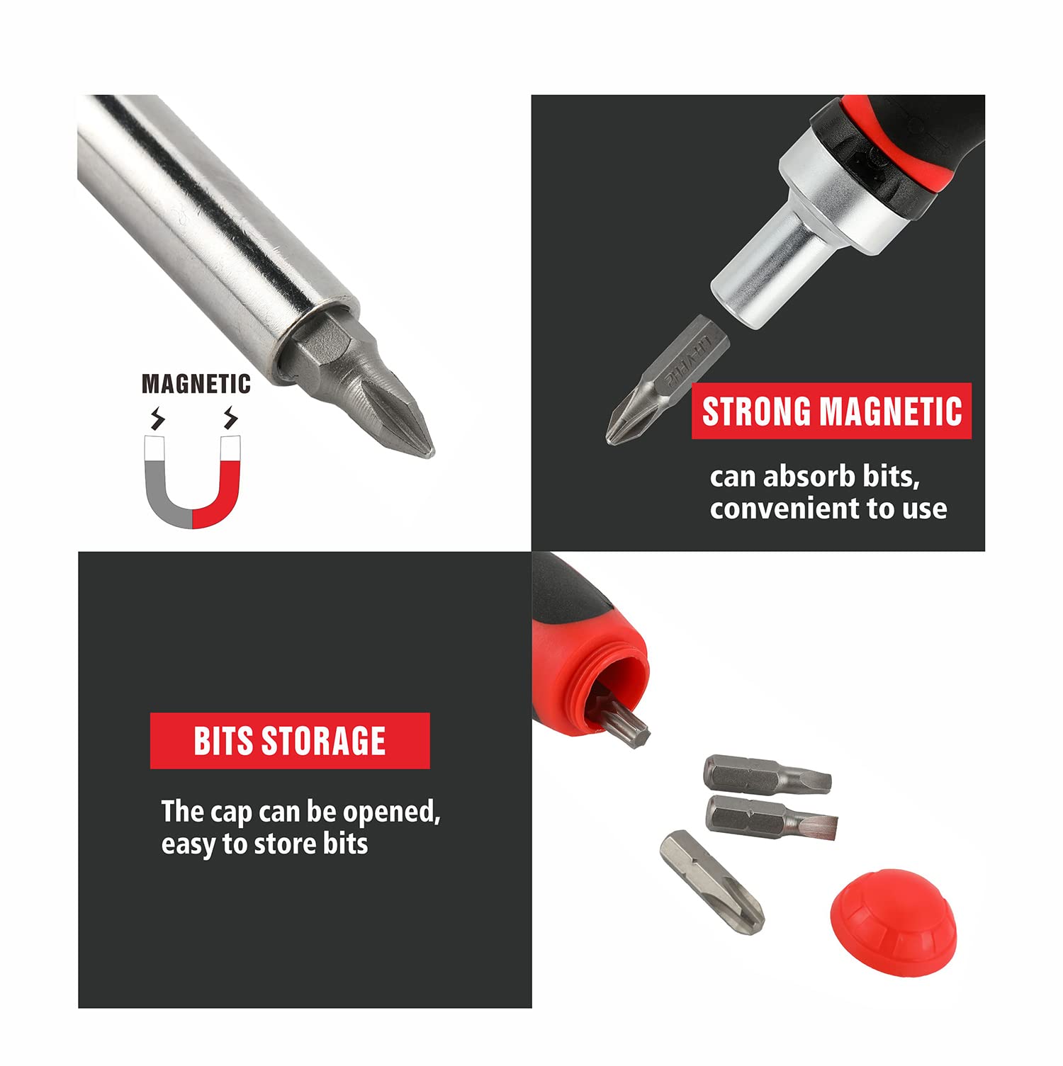 X-STEEL extension rods with magnetic tips reach tight spaces