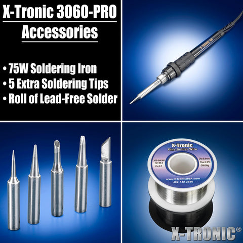 X-Tronic 3060-PRO solder sucker for clean desoldering
