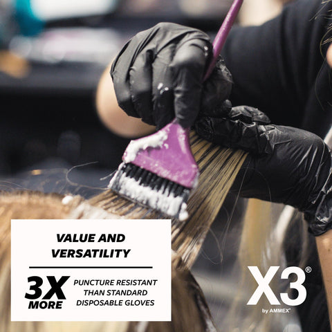 X3 latex-free powder-free nitrile gloves suitable for sensitive hands