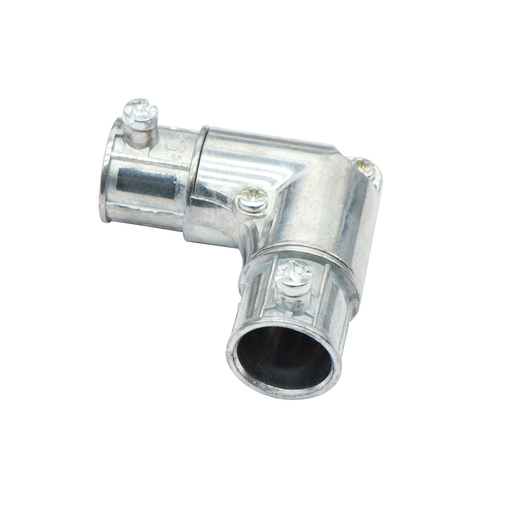 Xadnitu 90-degree EMT connector for indoor and outdoor conduit routing