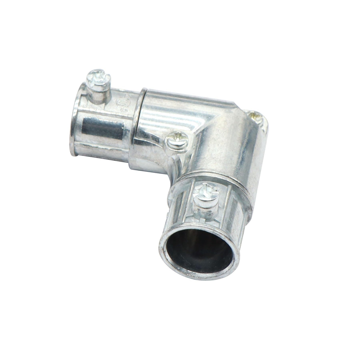 Xadnitu 90-degree EMT connector for indoor and outdoor conduit routing