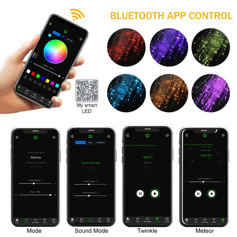 XAEIOW sound-activated mode syncs to music for atmospheric nights.