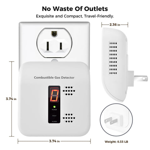 Xalire 2-pack natural gas alarm for home and RV provides early warning.