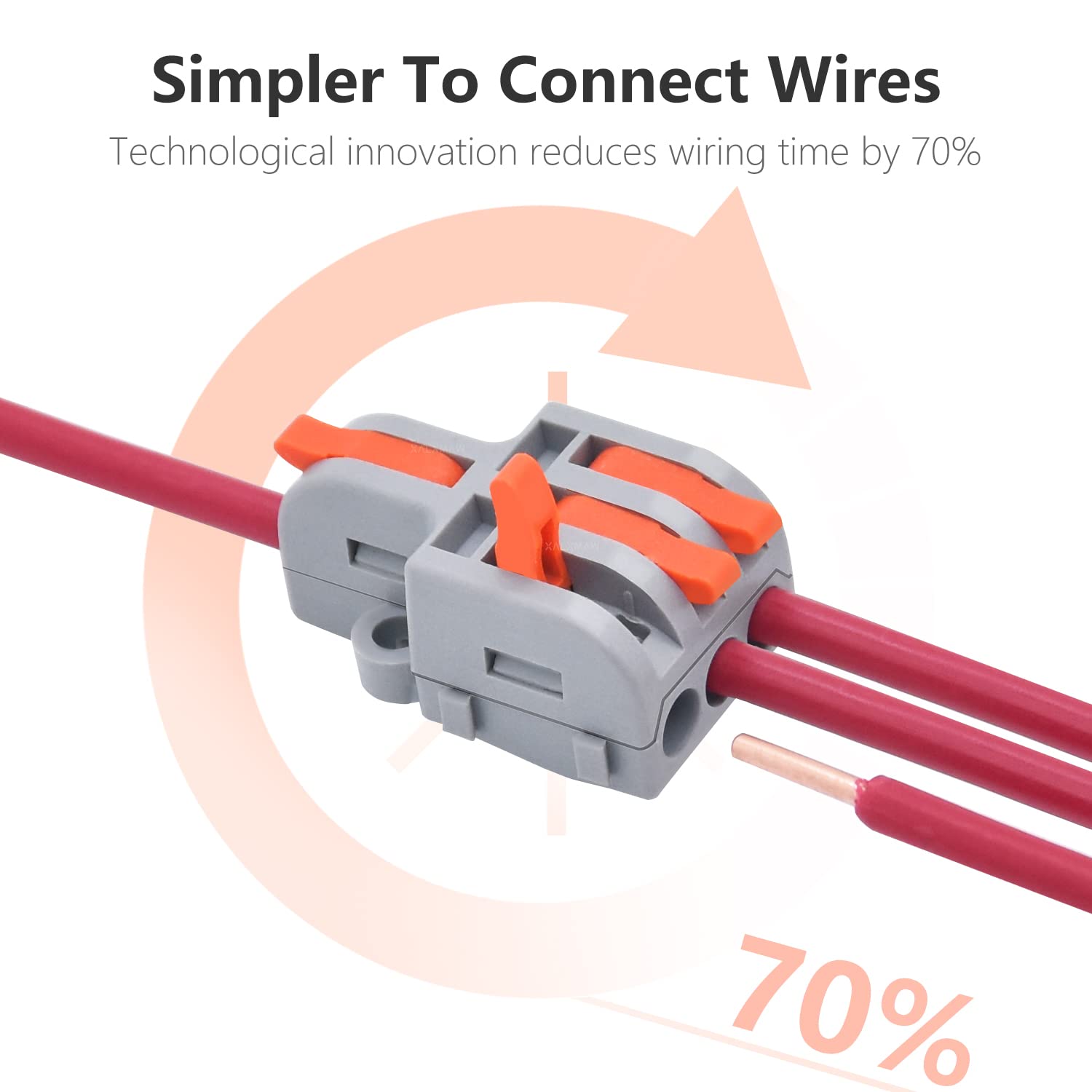 XALXMAW lever connector 1in-2out suited for branching circuits in DIY tasks.