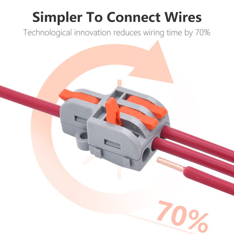 XALXMAW lever connector 1in-2out suited for branching circuits in DIY tasks.