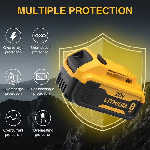 XAMP 8000mAh battery with 3 LED indicators for charge status.