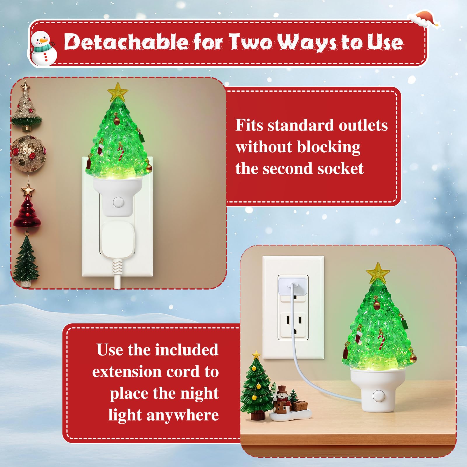 Xanqinluma Christmas tree night light is leak-proof for safe everyday use