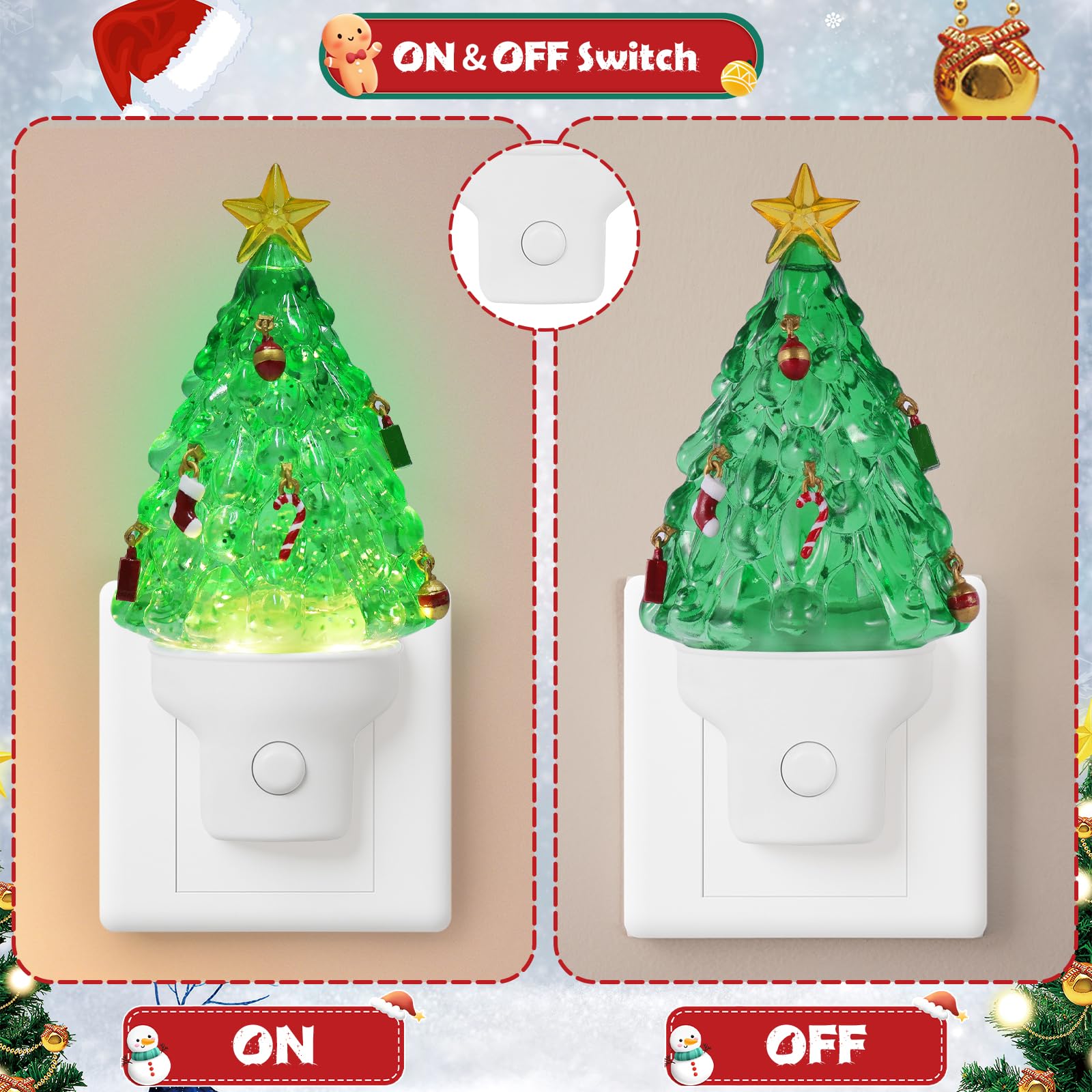 Xanqinluma Christmas tree night light emits warm glow ideal for bedrooms