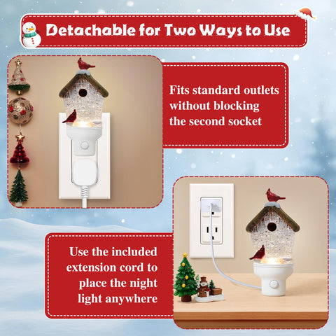 Xanqinluma holiday decor birdhouse light, warm ambiance for bedrooms.