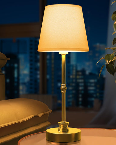 XANSO rechargeable table lamp in dining room setup for cozy meals