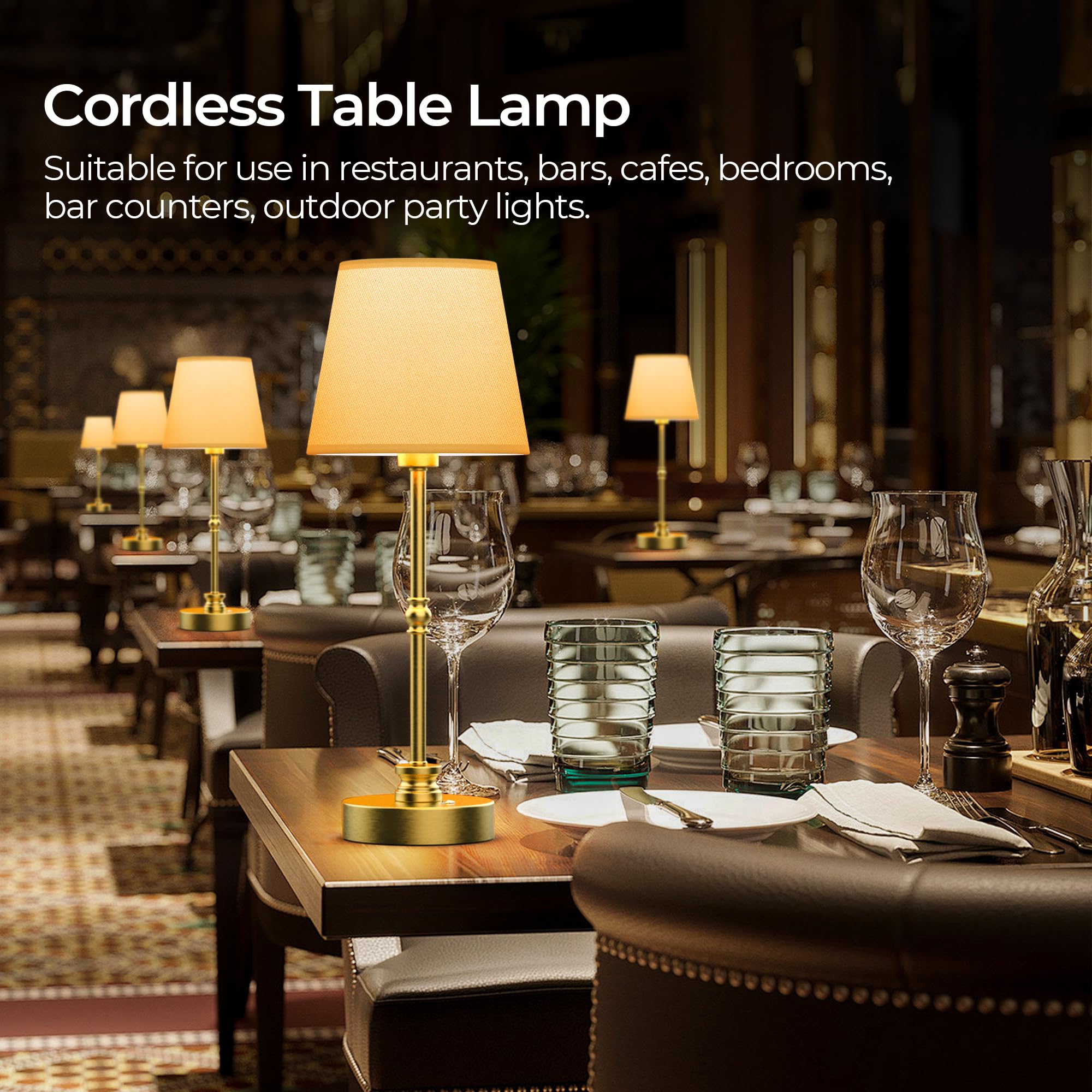 XANSO dimmable lamp with quick recharge for moods