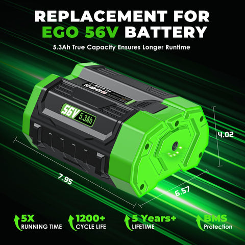 XAVITO 56V 5300mAh battery side view with durable housing