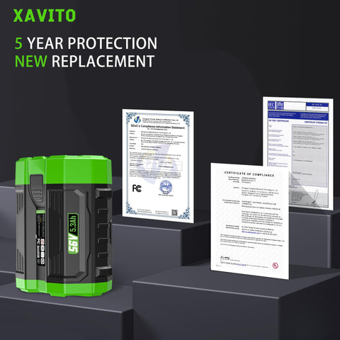 XAVITO 56V 5300mAh back view with protected terminals