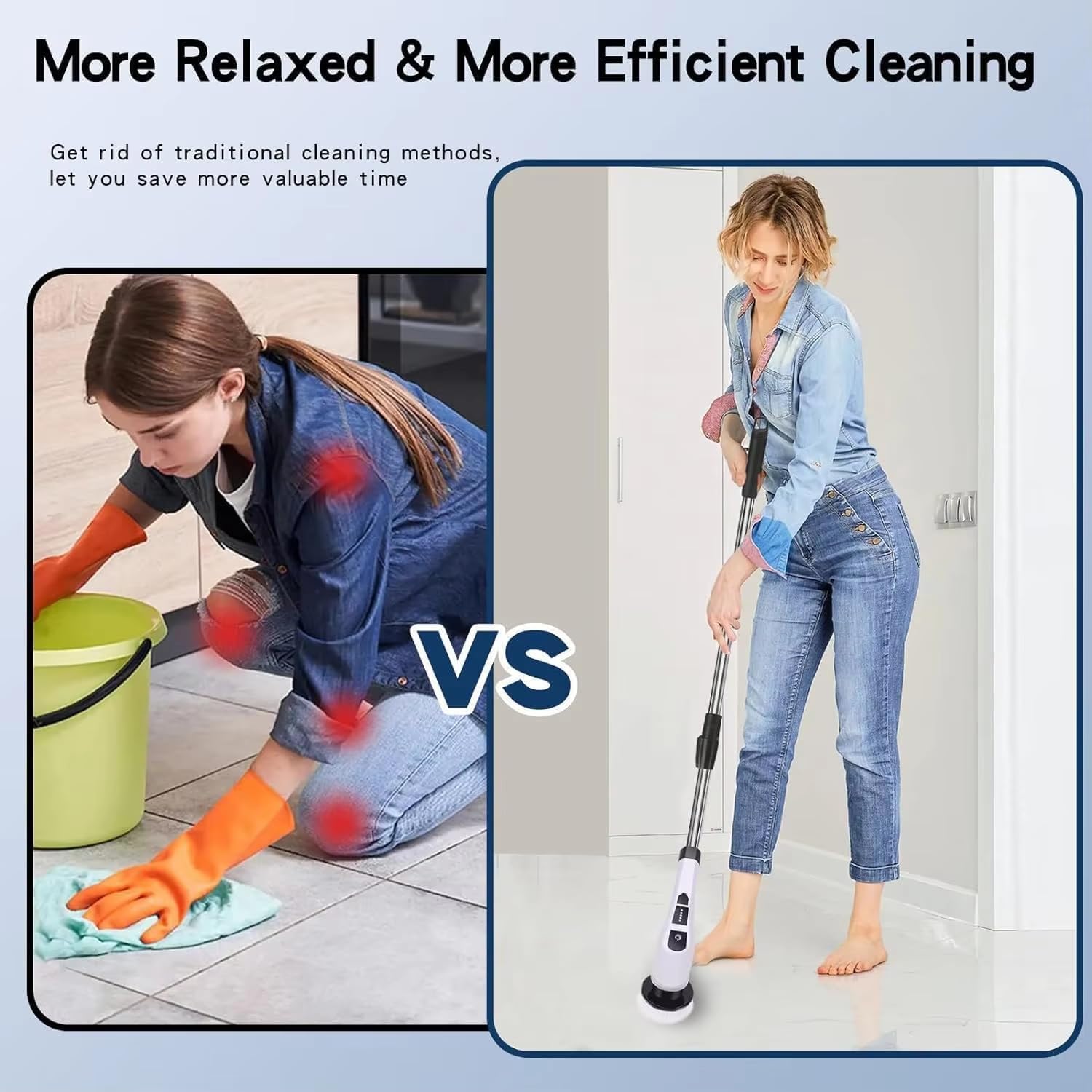 XBllcyiv Electric Spin Scrubber cloth brush cleans wood furniture smoothly