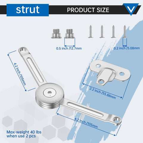 XBLWIN heavy-duty chrome-finish hinges provide smooth action for cabinets.