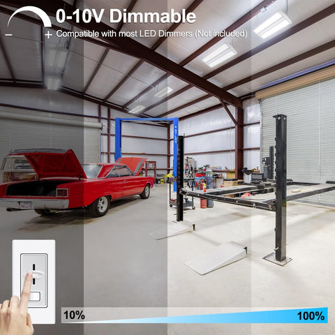Xbuyee High Bay Light 360-degree rotation supports flexible light coverage.