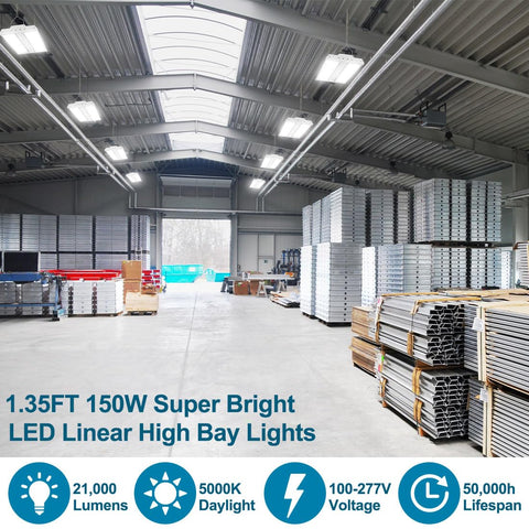 Xbuyee High Bay Light dimmable interface enables adjustable brightness for task lighting.