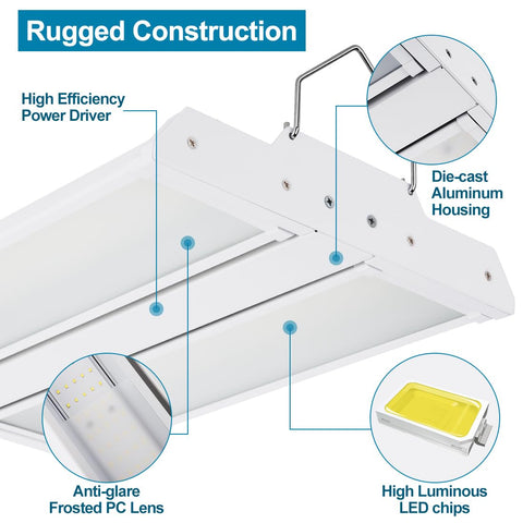 Xbuyee High Bay Light heat-dissipation vents keep cool during long use.