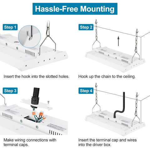 Xbuyee High Bay Light supports 100-277V for flexible installation.