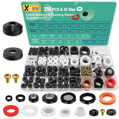 XBVV faucet washers assortment kit with varied sizes for quick replacement